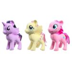 Set 3 jucarii din plus My Little Pony (Twilight, Fluttershy, Pinkie Pie), 13 cm 