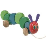 The Very Hungry Caterpillar | Jucarie din lem cu roti 26 cm